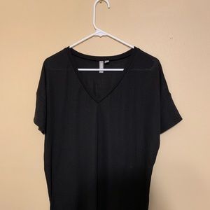 ASOS short sleeve black v neck t shirt